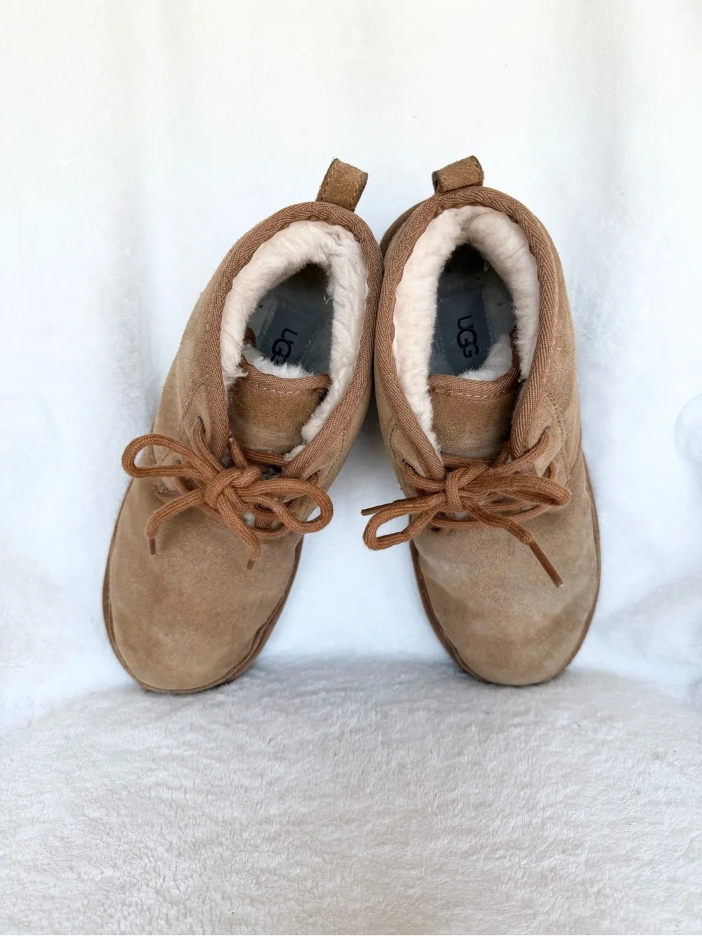 UGG Winter Snow Boots Youth 6 Neumel II Amber Brown Suede Sheepskin 1017320K